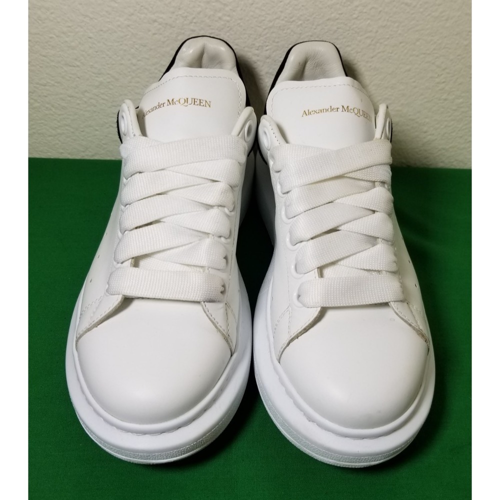 Alexander McQueen 553770 Oversized Sneakers Black White Size 36 1/2 Italy US 6.5